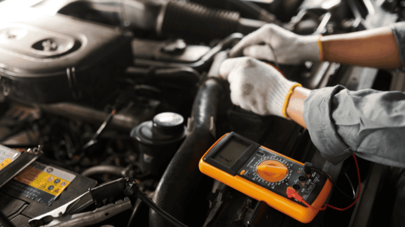 use a multimeter to test the voltage transferred to the headlight system.