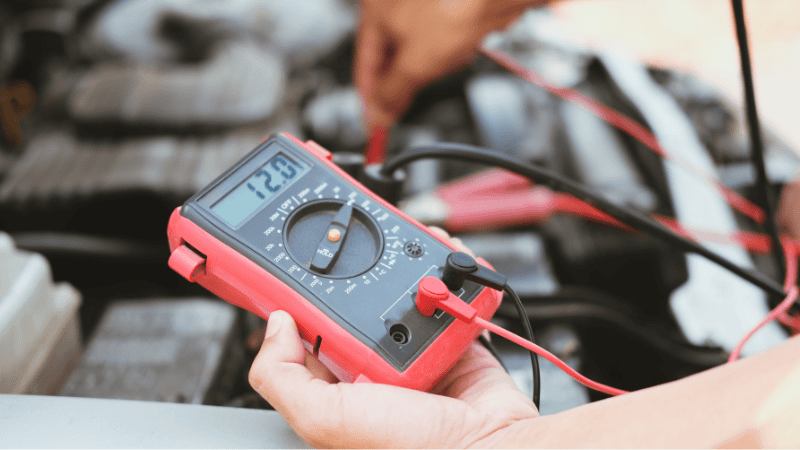 Use a multimeter to test car