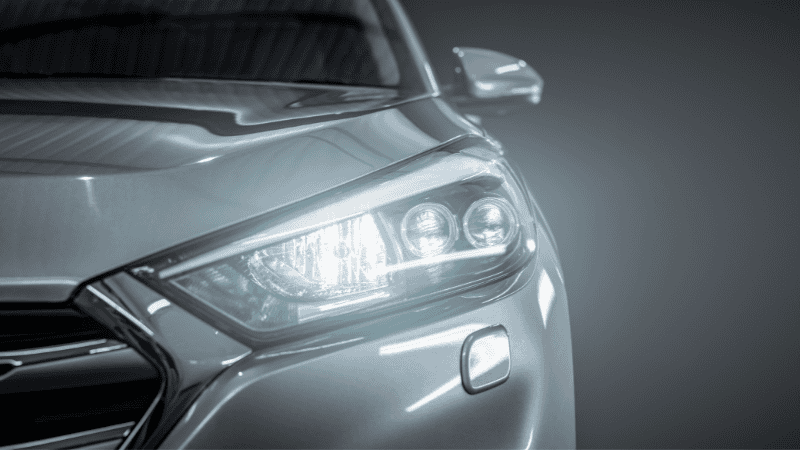 A functioning headlight