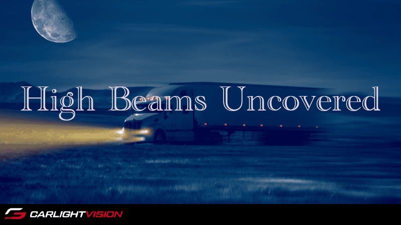 truck with working high beams at night