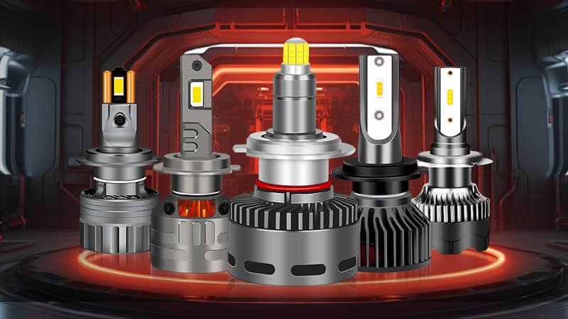 Different types of headlight bulbs