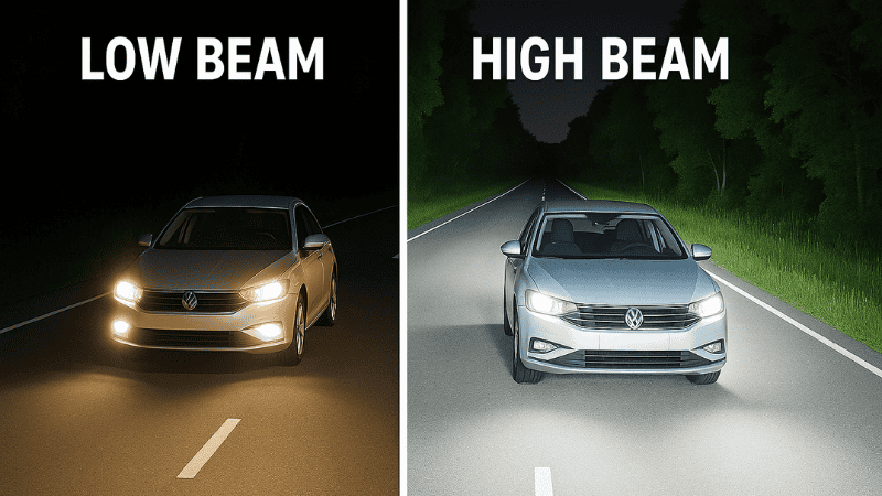 High beam vs Low Beam