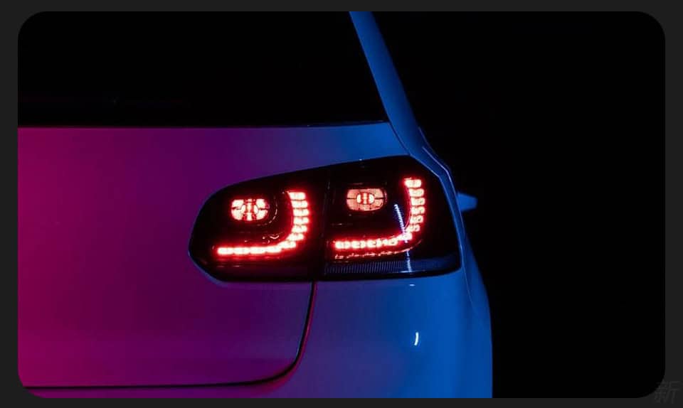 An enlarged view of the R20 LED Tail Lights for VW Golf 6