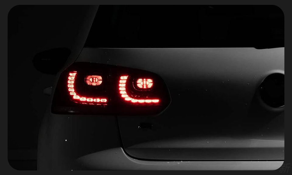 Details of the R20 LED Tail Lights for VW Golf 6 in the dark