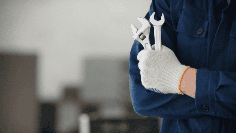 a man ready to repair car lights