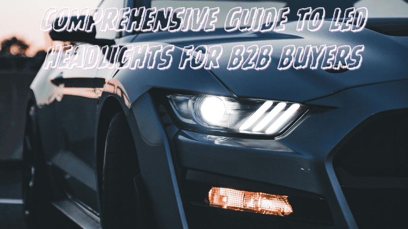 LED headlights in a Car