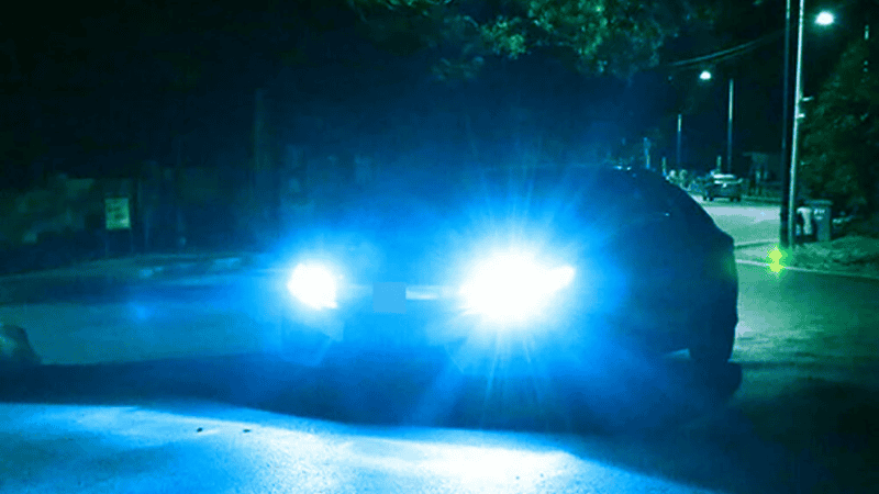 light blue led headlights