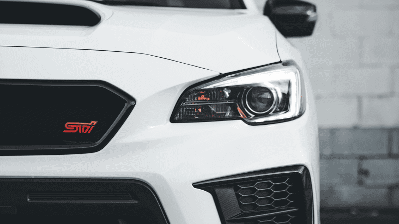 LED Headlights with white car