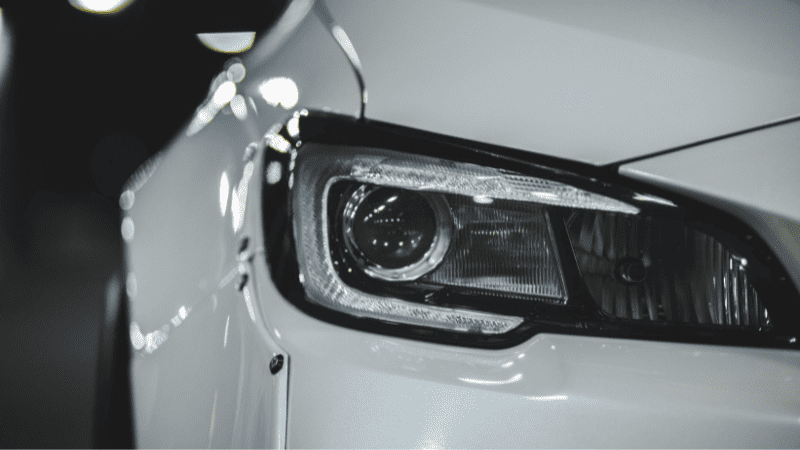 LED Headlight with white car