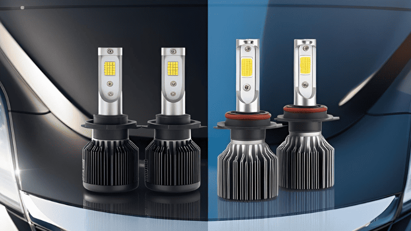 Comparison of led and hid headlight bulbs