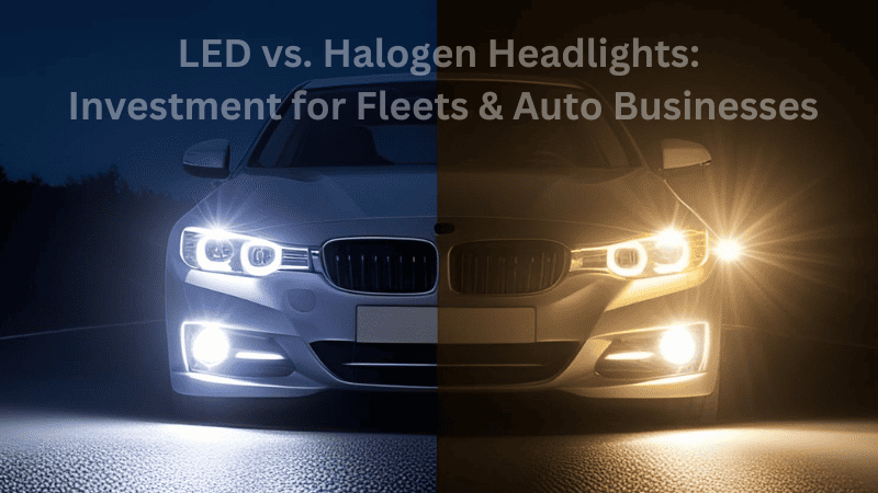 LED vs. Halogen Headlights: Investment for Fleets & Auto Businesses