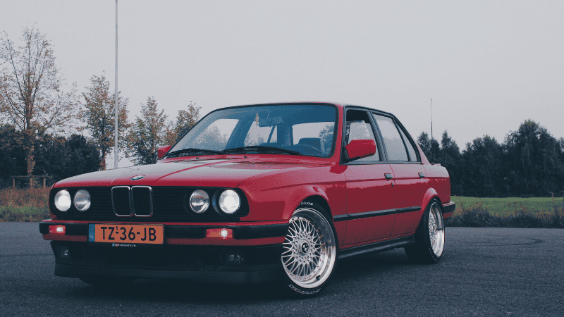 BMW with headlight