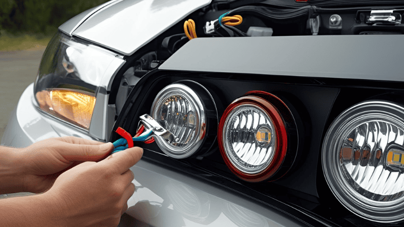 Method of installing car lights