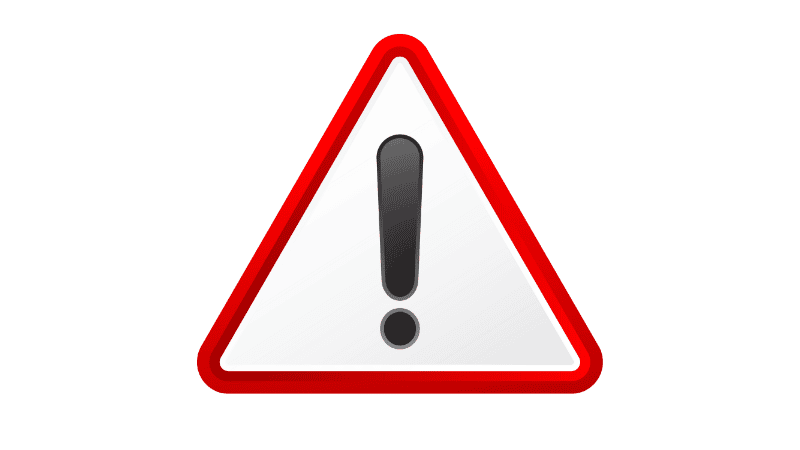 Danger signal: Red triangle