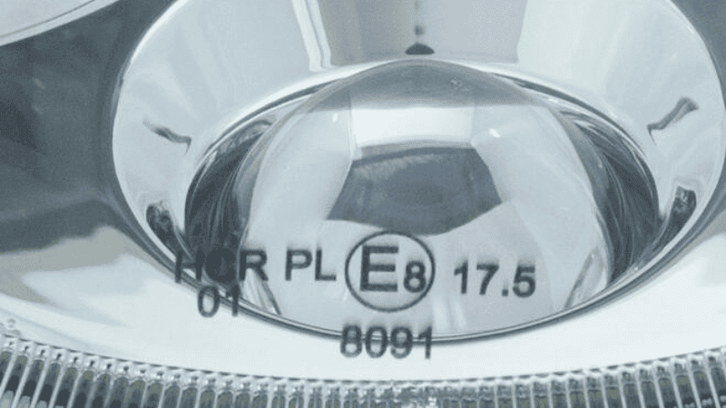 ECE-complaint headlights marking