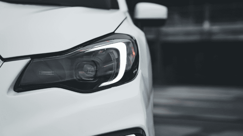 headlight on car
