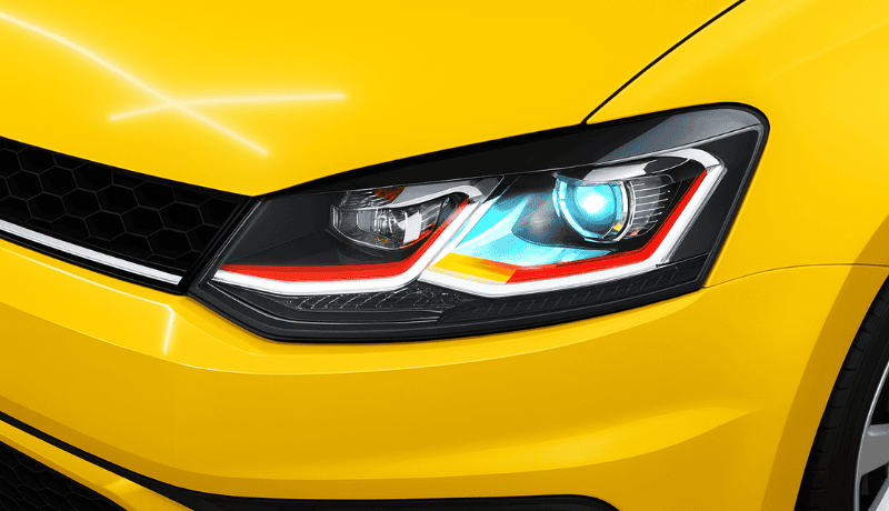 VW polo headlight upgrade with headlight bulbs for polo MK5 vehicle
