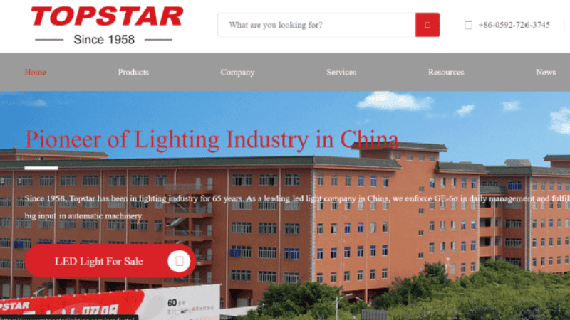Topstar Lighting website