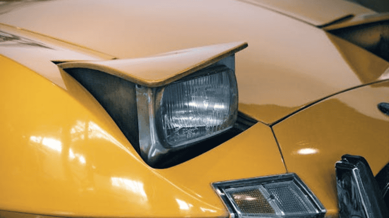 A car with hidden headlamps altogether with Pop up headlight assembly