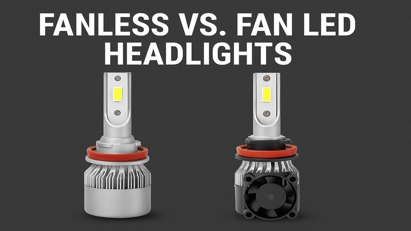 fanless vs. fan LED headlight bulbs