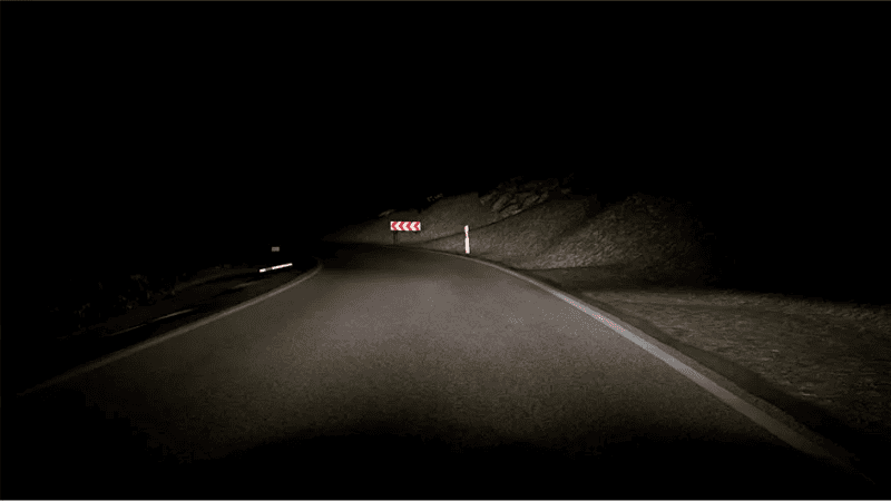 The function of vehicle headlights when driving at night