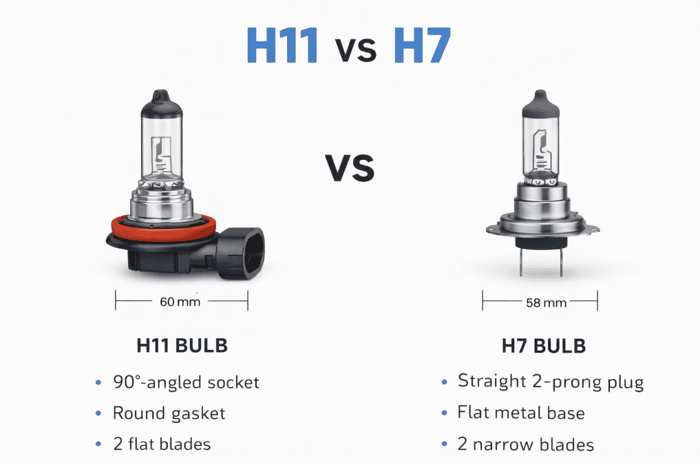 H7 vs H11 LED Headlight Bulbs