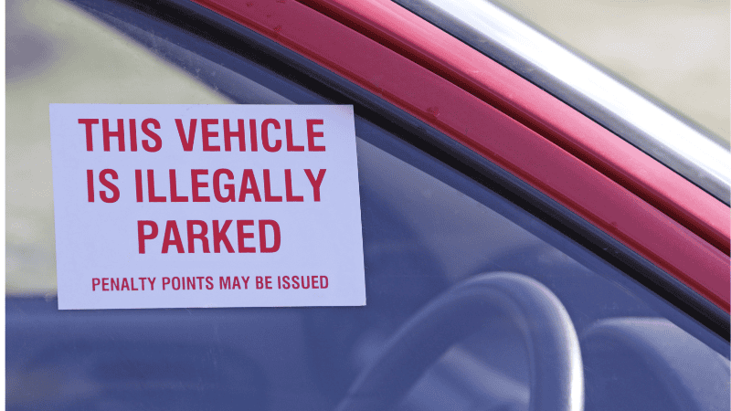 Warning for Parking Illegally